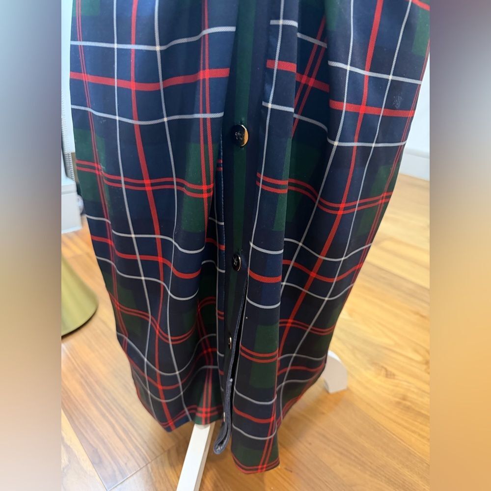 Gretchen Scott Twist and Shout Plaid Button-Down Dress size M - Picture 5 of 12